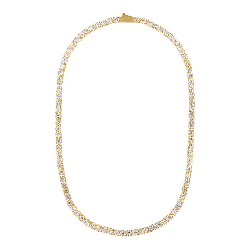 28889 Tennis Necklace - Pale Gold