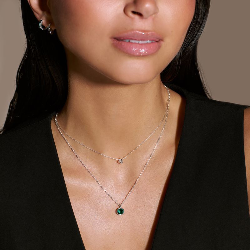 29466 Mini Knot Fine Collar Necklace - Silver