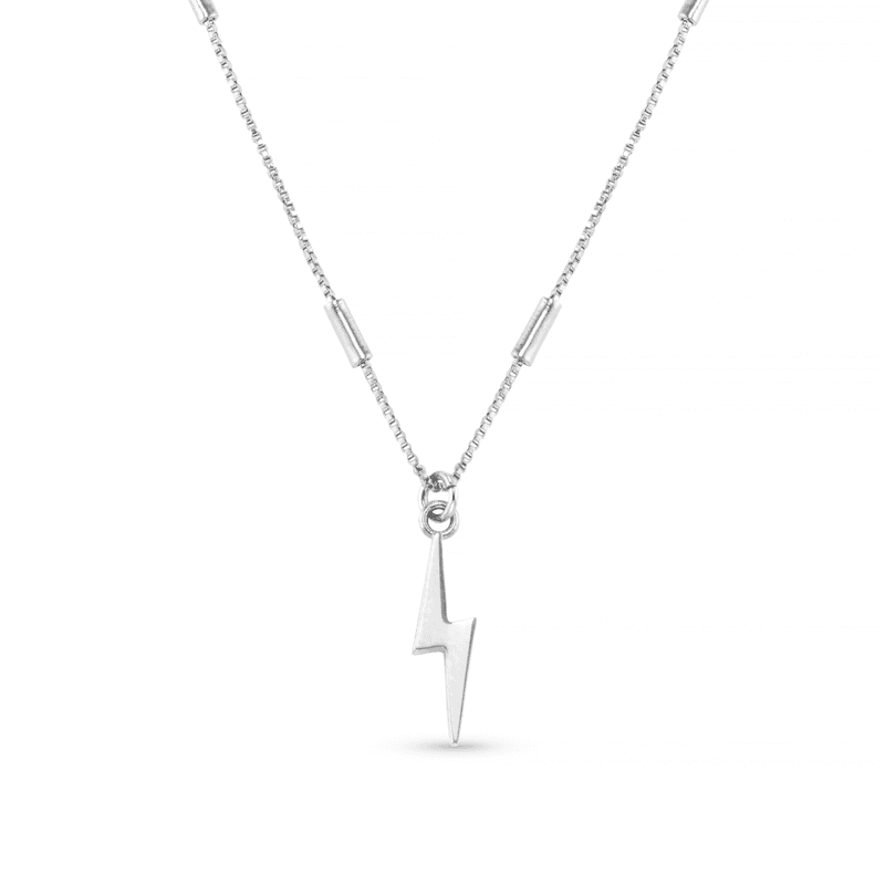 40045 Metal Lightning Charm Necklace 