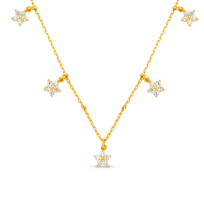 Hovedbilde 40105 Crystal Flower Multi Drop Necklace 
