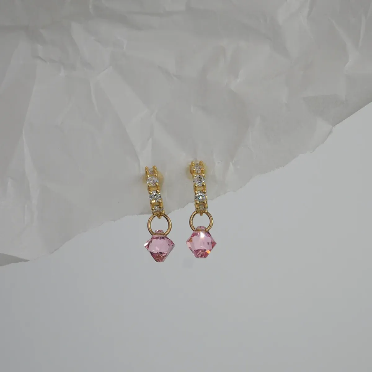 Tiny Pink Sparkle Hoop