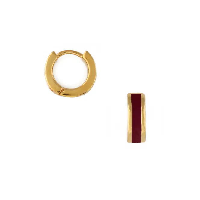 Hovedbilde 27745 Enamel Inlay Huggie Hoop Cyan