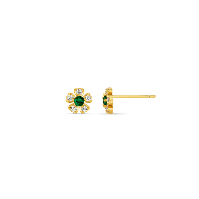 Hovedbilde 40072 Crystal & Emerald Stud Earring